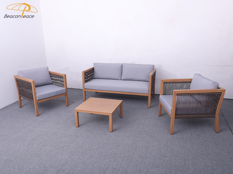 outdoor wood sofa set