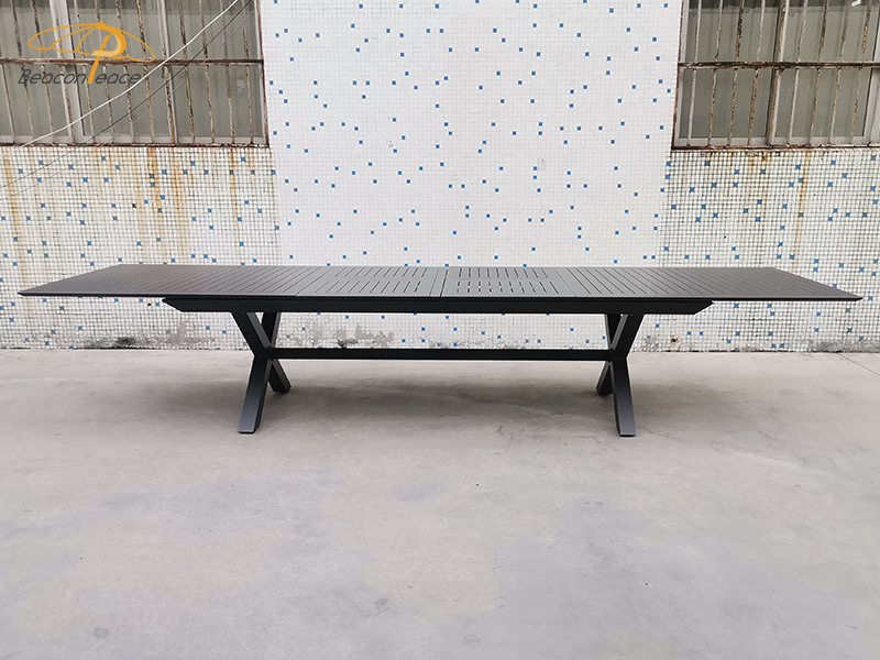 mid century modern extendable dining table