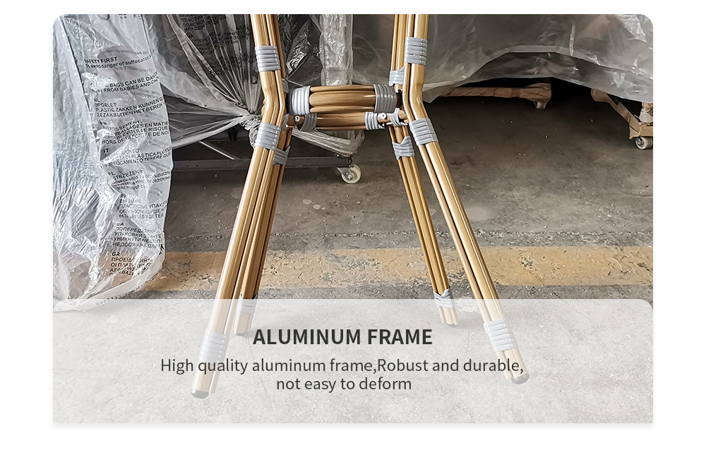 bamboo look aluminum frame